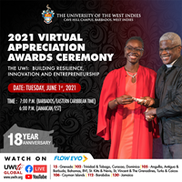 Tune in to The UWI Cave Hill’s 2021 Virtual Appreciation Awards Ceremony