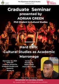 Graduate Seminar Presented by Adrian Green