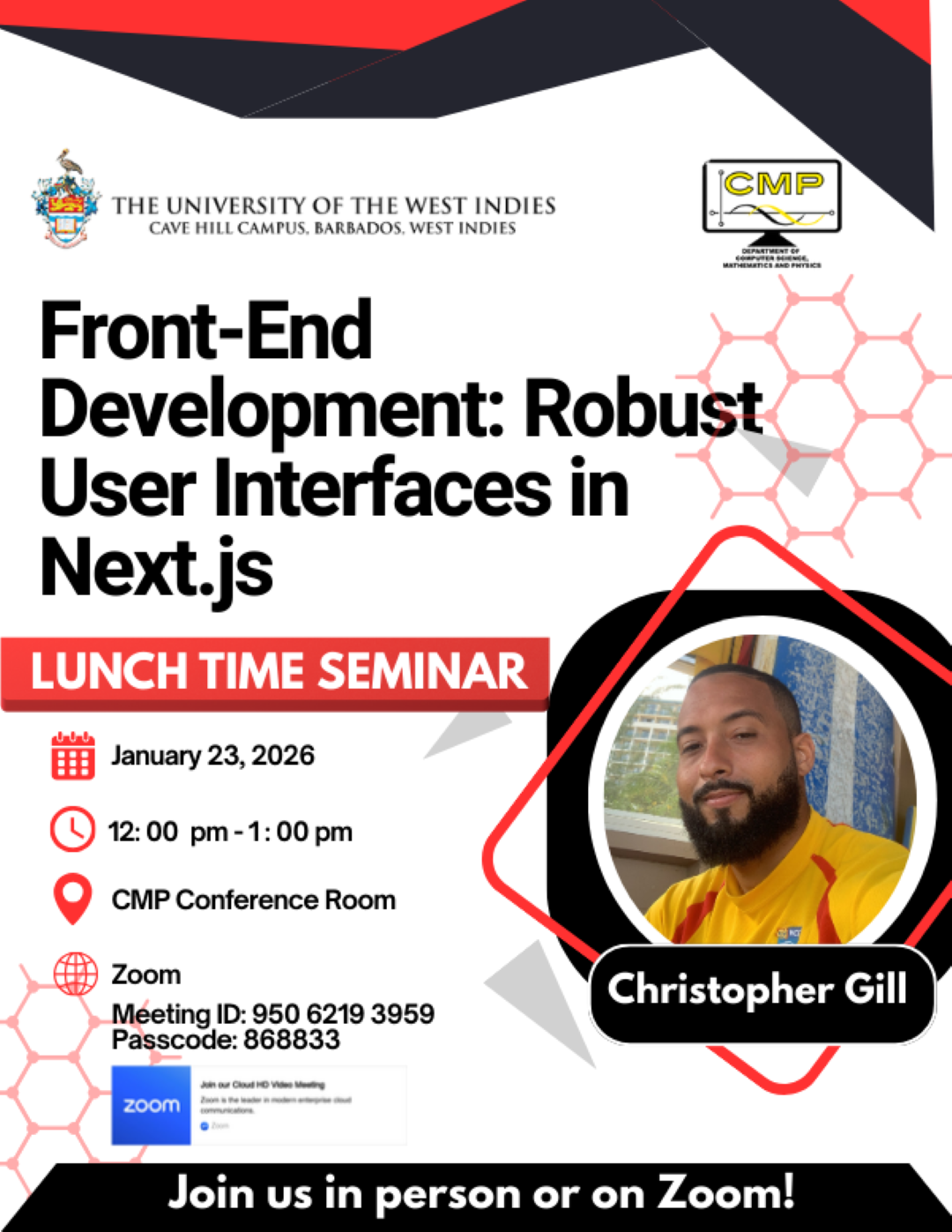CMP Lunch Time Seminar:  “Front-End Development: Robust User Interfaces in Next.js”