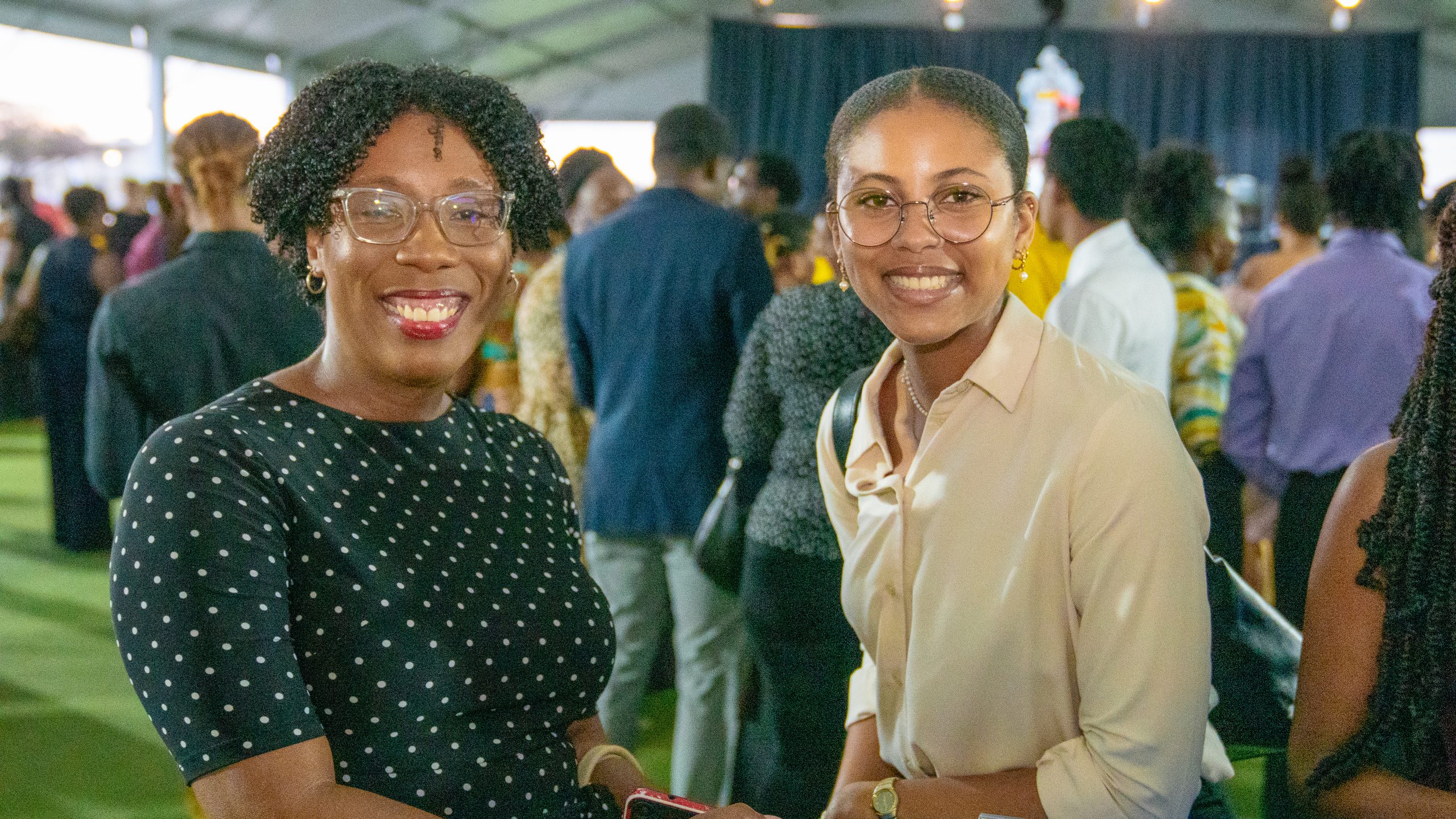 Donor and Student at The UWI Student Awards Mix & Mingle 2024